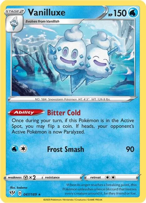 Vanilluxe card front