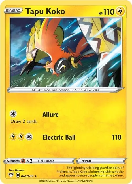 Tapu Koko (Non-Holo) thumbnail