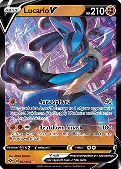 Lucario V card front