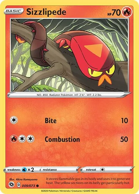 Sizzlipede card front