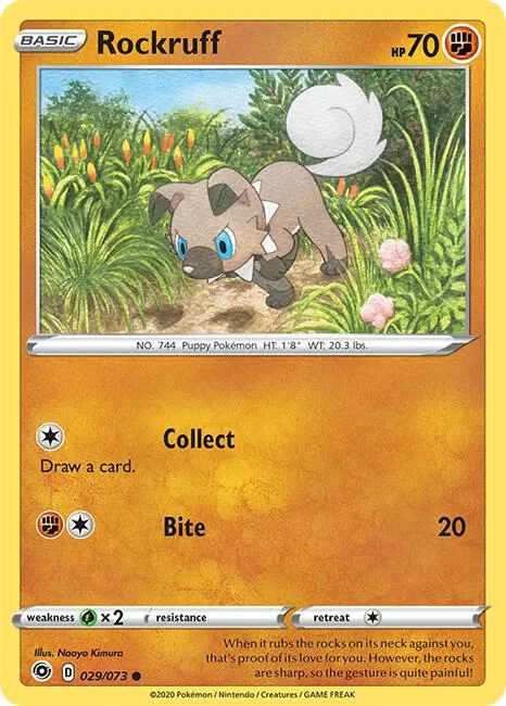 Rockruff card front