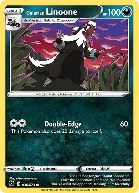 Galarian Linoone card front