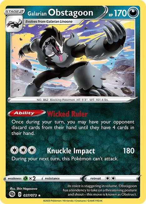 Galarian Obstagoon card front