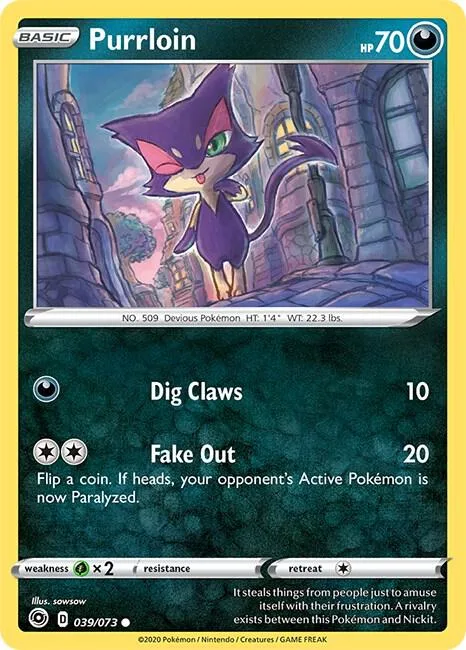 Purrloin card front
