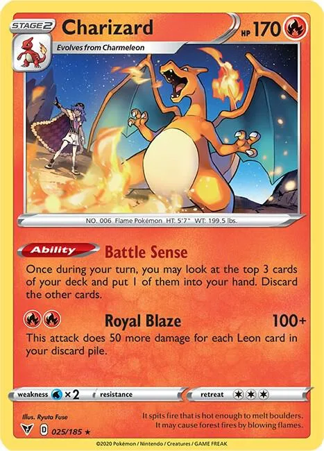 Charizard card front