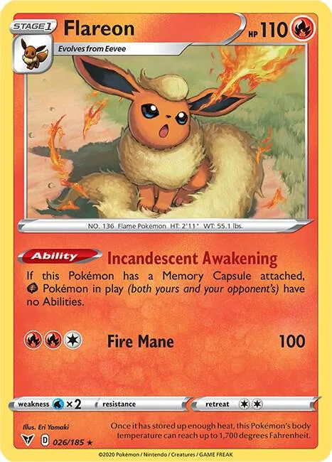 Flareon card front