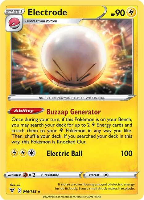 Electrode card front