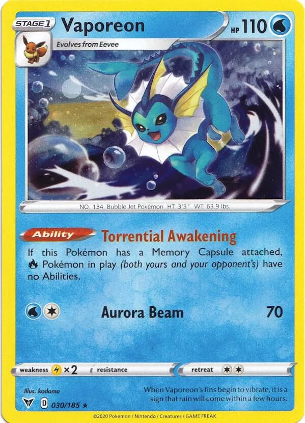 Vaporeon (Cosmos Holo) thumbnail