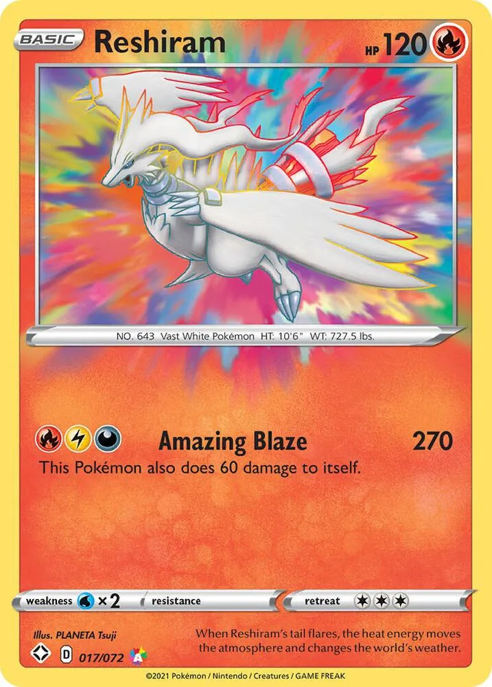Reshiram card front