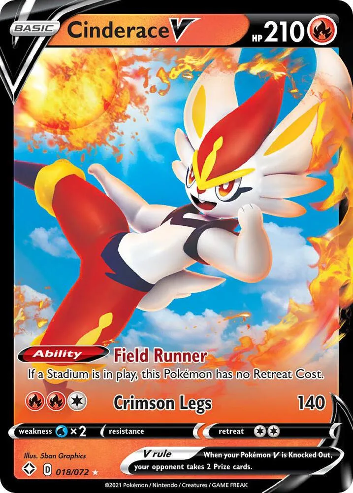Cinderace V card front
