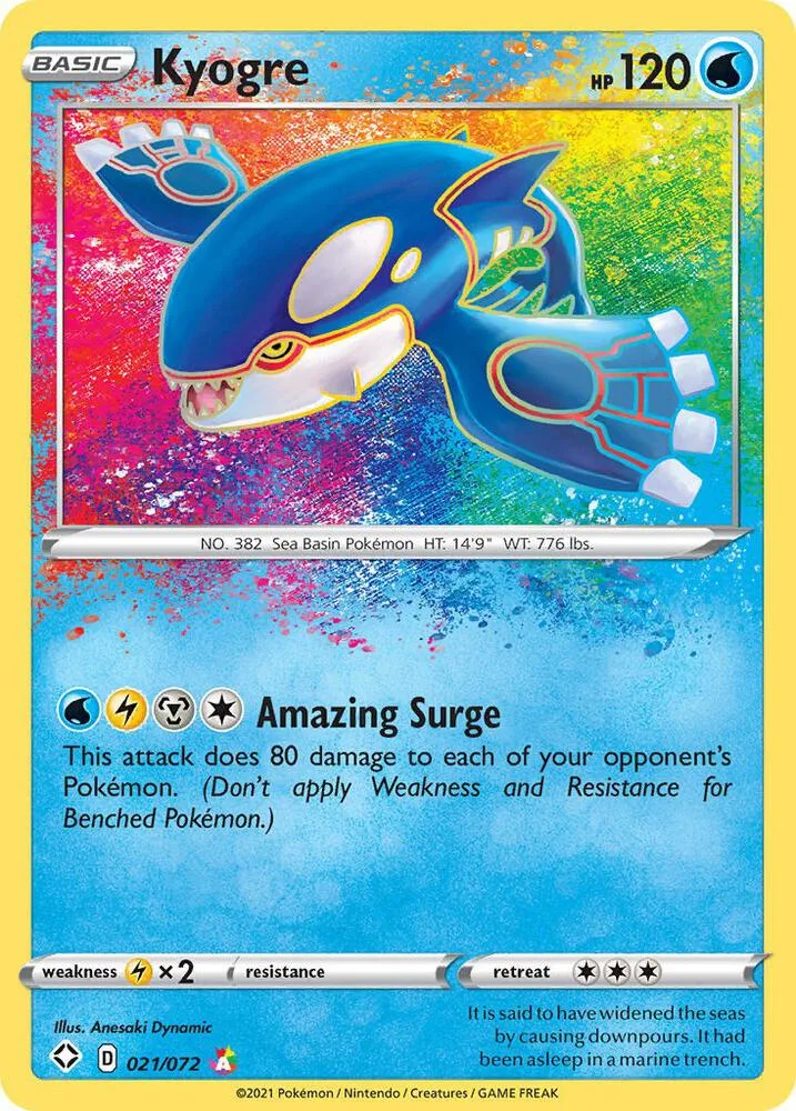 Kyogre card front