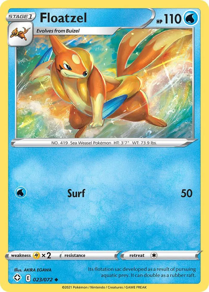 Floatzel card front