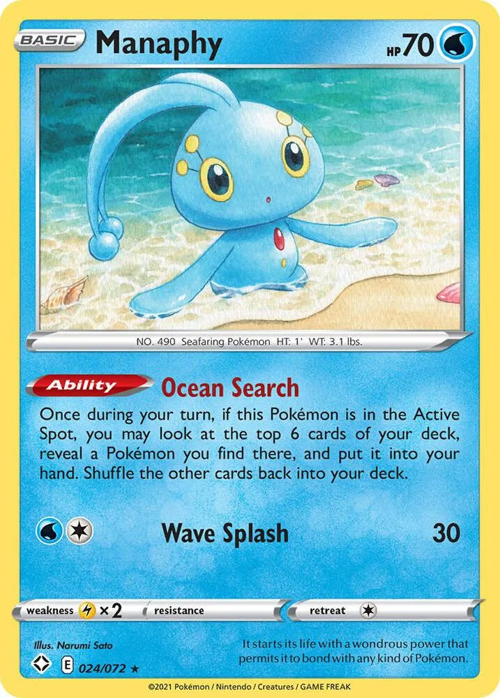 Manaphy card front