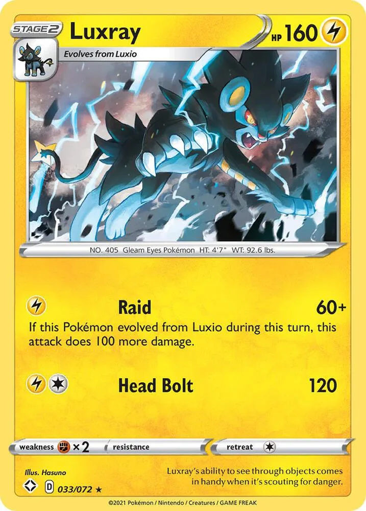 Luxray card front