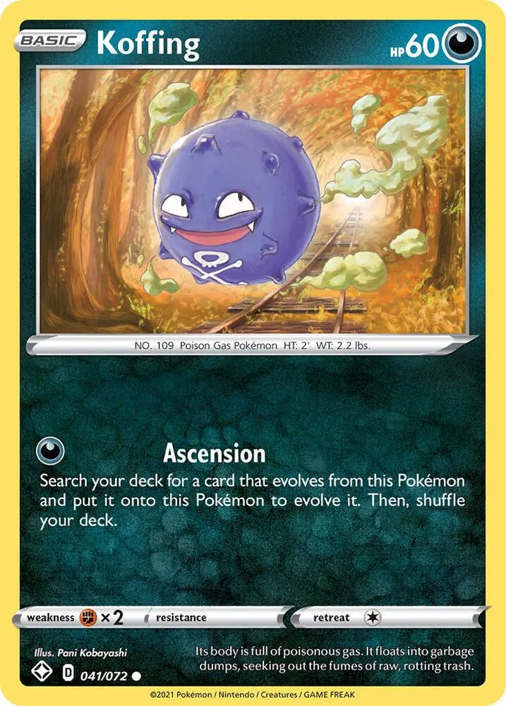 Koffing card front