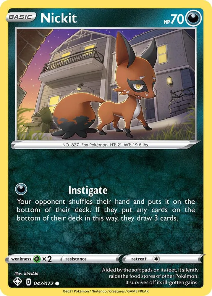 Nickit card front