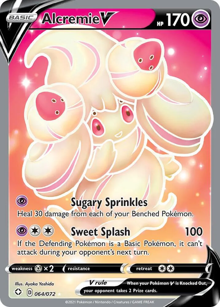 Alcremie V (Full Art) Holofoil card