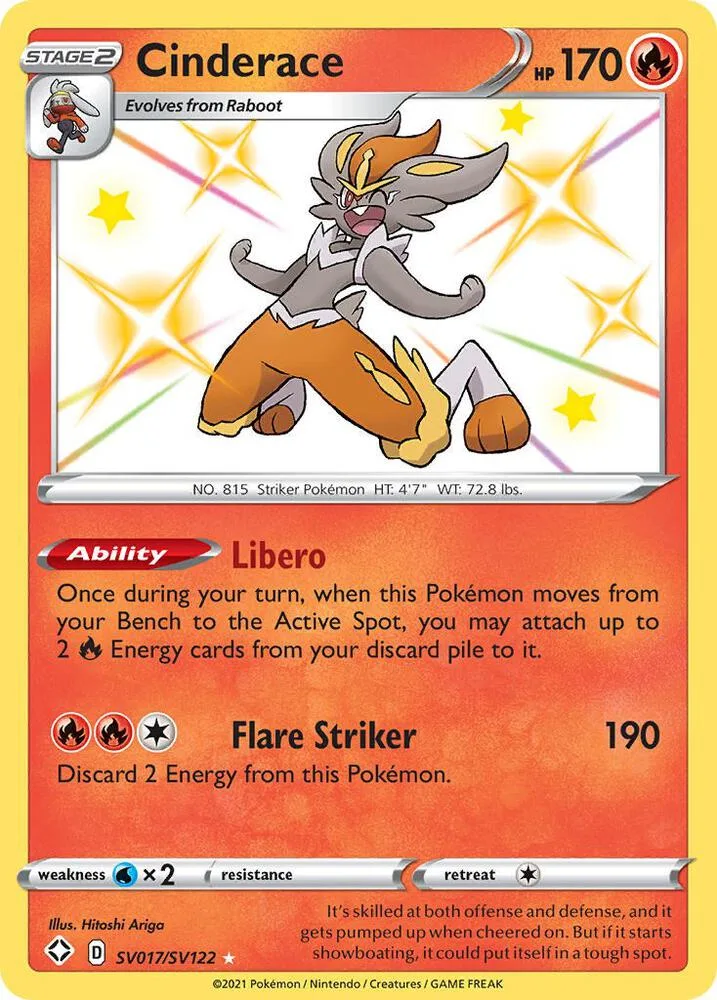 Cinderace card front
