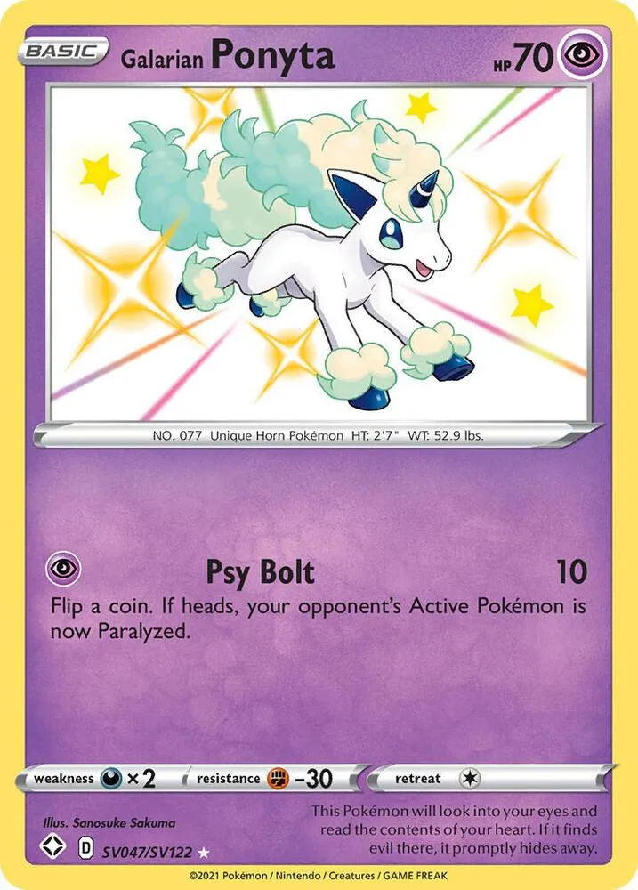 Galarian Ponyta card front