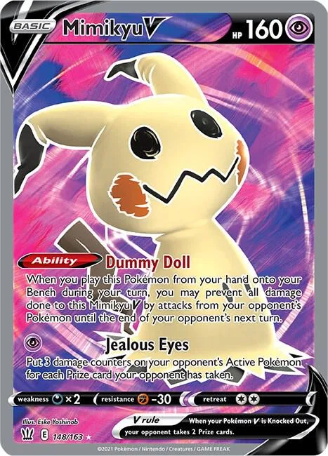 Mimikyu V (Full Art) Holofoil card