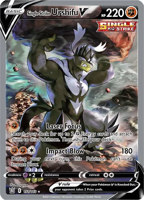 Single Strike Urshifu V (Alternate Full Art) Holofoil card