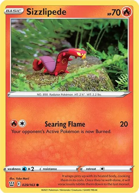 Sizzlipede card front