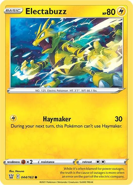 Electabuzz card front