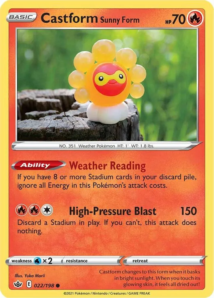 Castform Sunny Form card front
