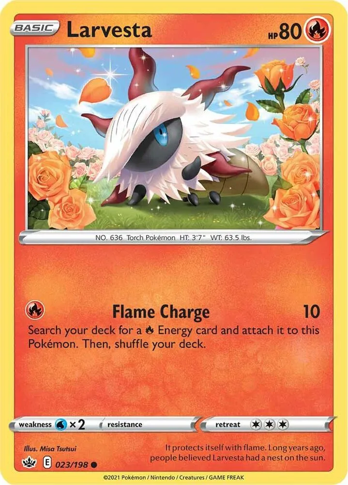 Larvesta card front