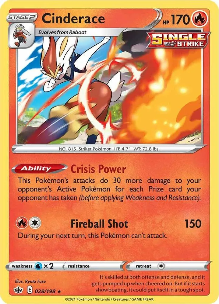 Cinderace card front