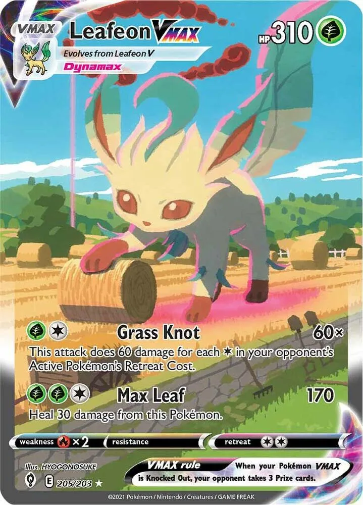 Leafeon VMAX (Alternate Art Secret) Holofoil card