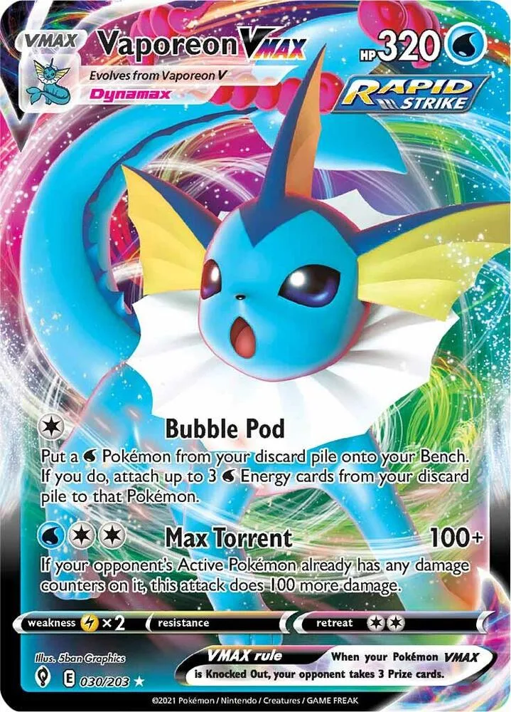 Vaporeon VMAX card front