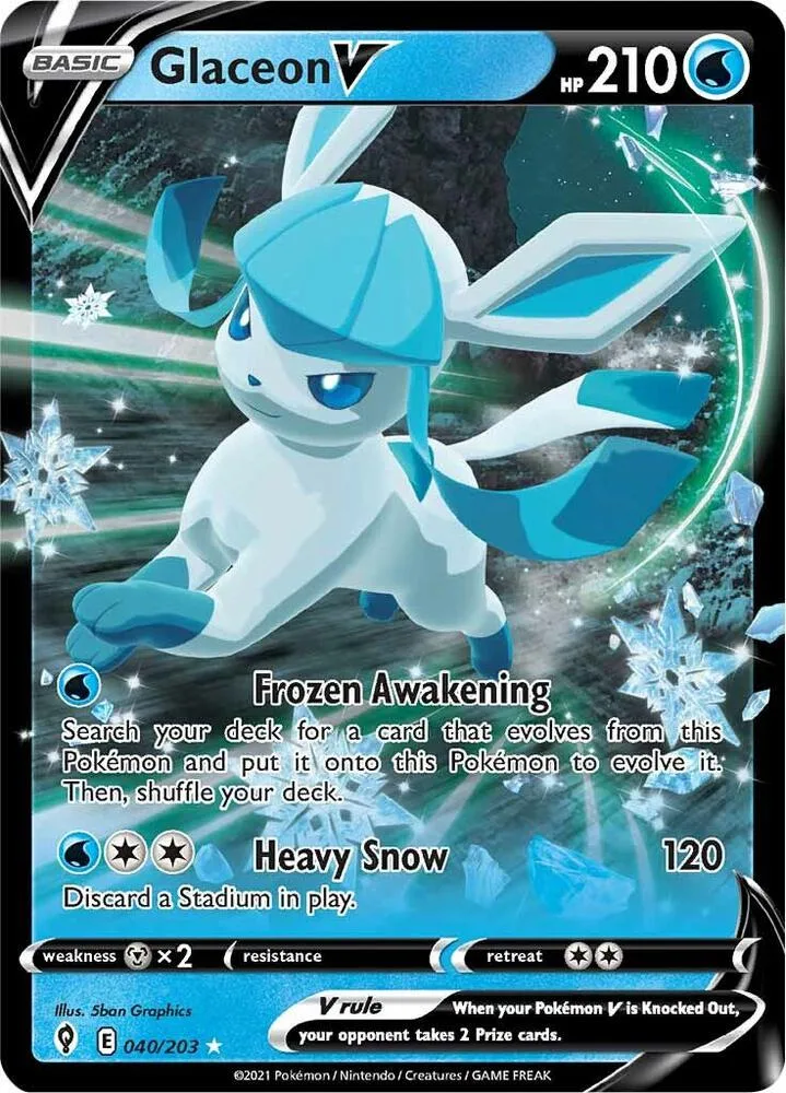 Glaceon V card front