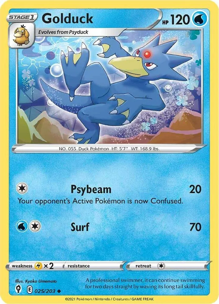 Golduck card front