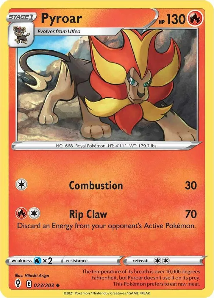 Pyroar card front