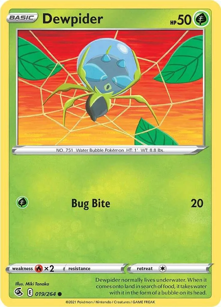 Dewpider card front