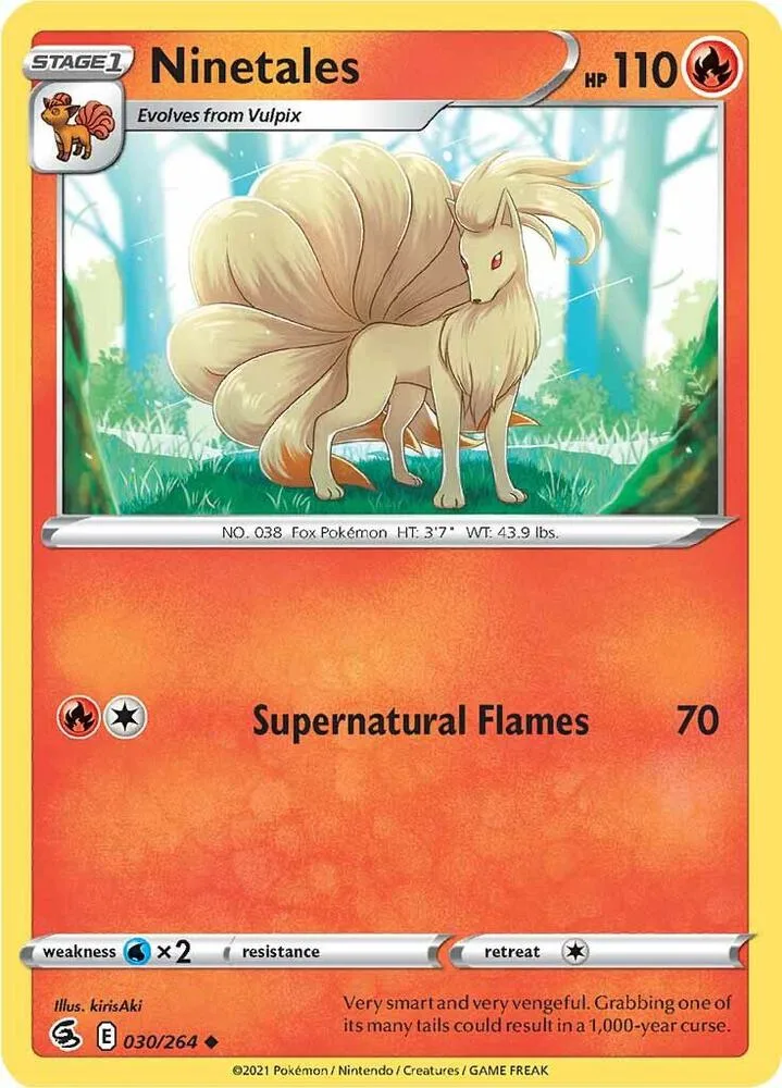 Ninetales card front