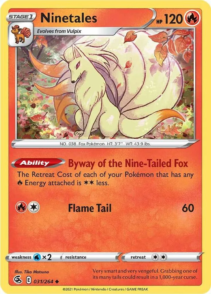 Ninetales card front