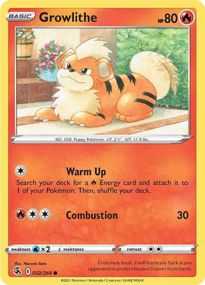 Growlithe card front