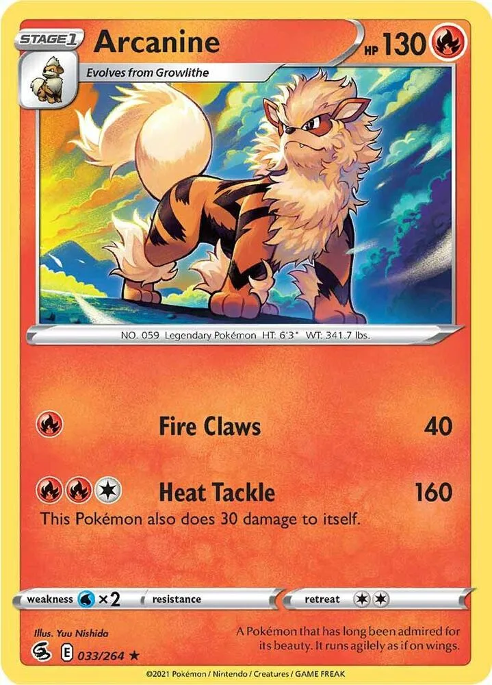 Arcanine card front