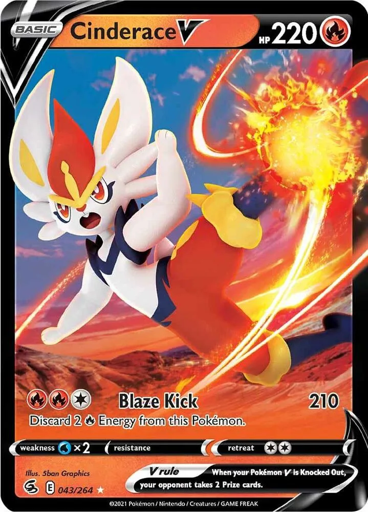 Cinderace V card front