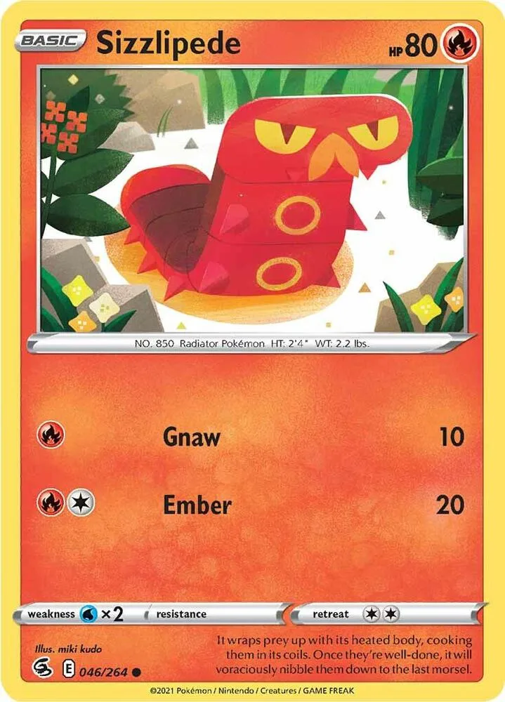 Sizzlipede card front