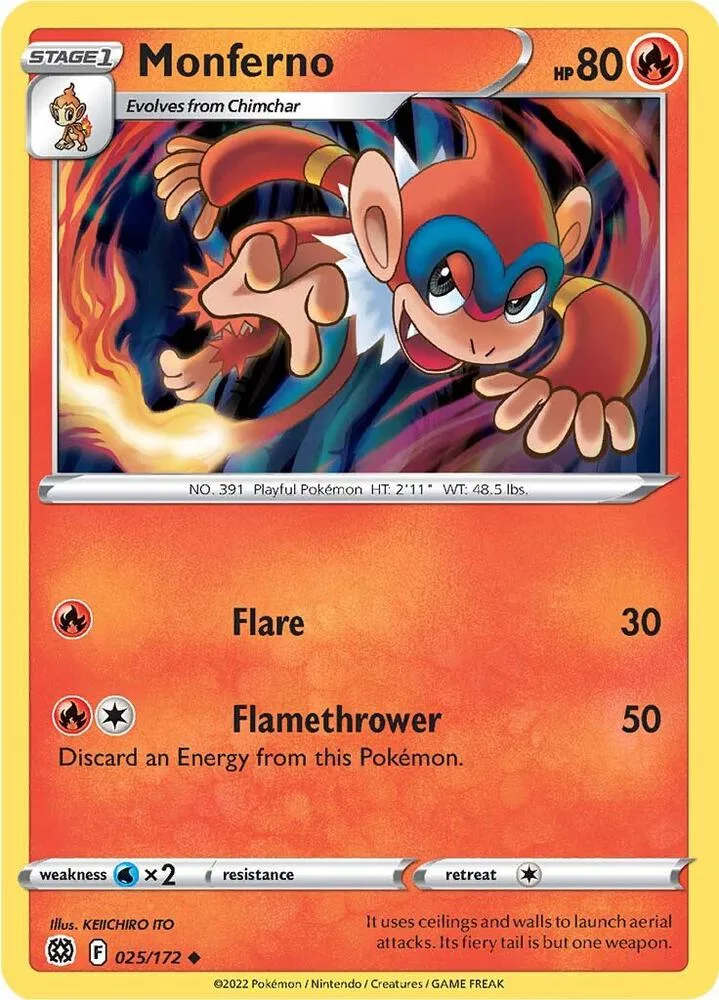 Monferno card front