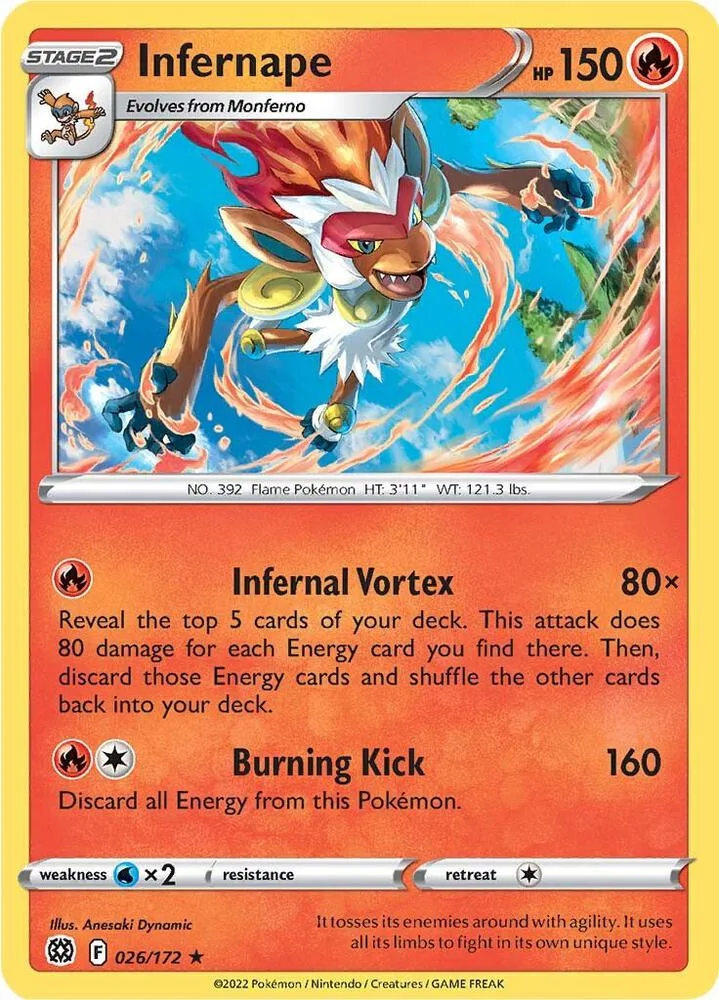 Infernape card front