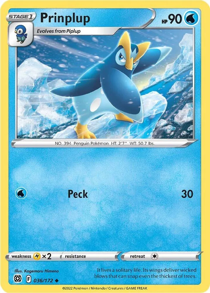 Prinplup card front