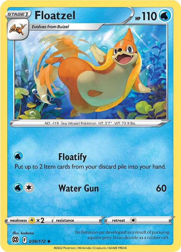 Floatzel card front