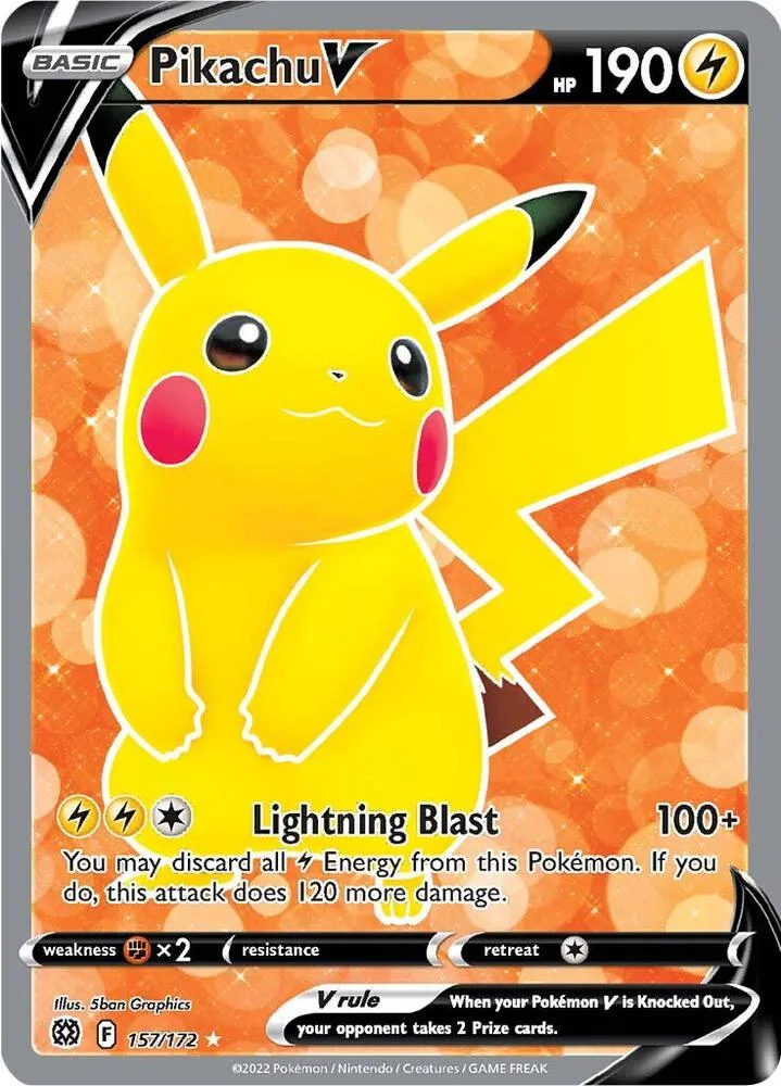 Pikachu V (Full Art) Holofoil card