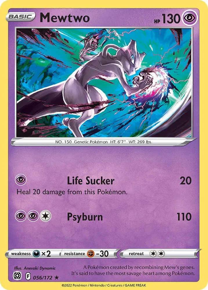 Mewtwo Cosmos Holo card