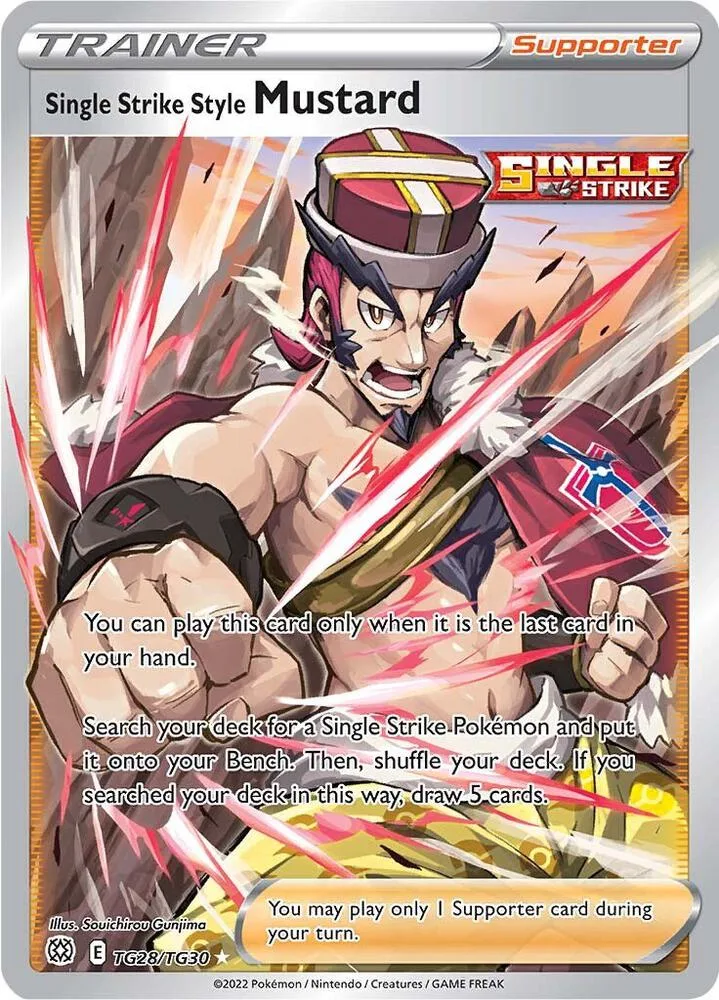 Single Strike Style Mustard card front