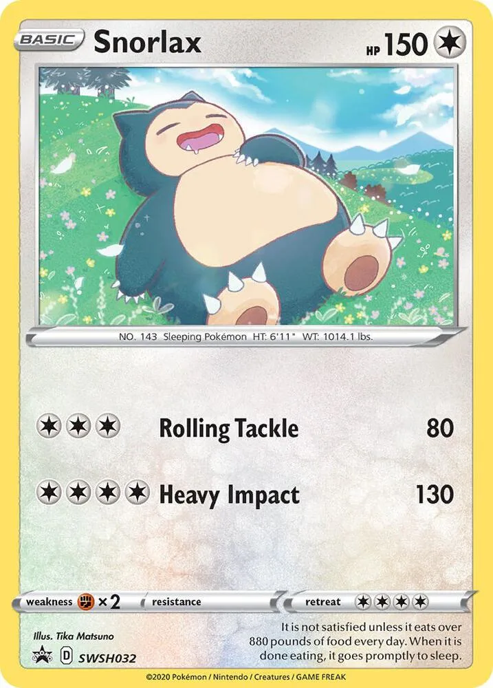 Snorlax card front